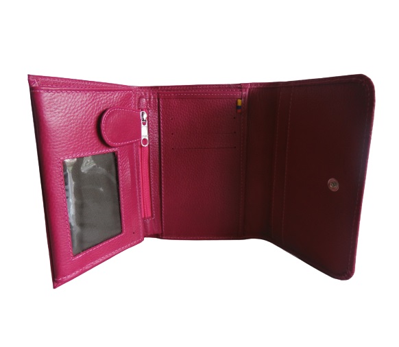 Billetera para Dama en Cuero CALZADO GUERREROS CB-096 MAGENTA